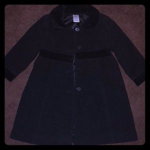 Little Girls Black Peacoat